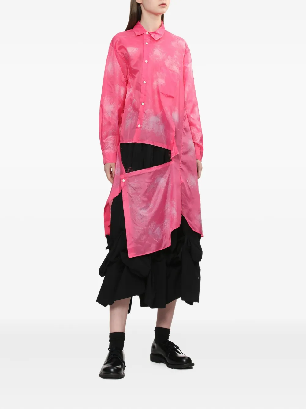 Comme Des Garçons Asymmetrisch blouse - Roze