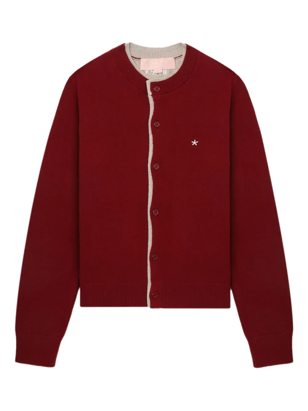 Bapy By *a Bathing Ape® Star-embroidered Cardigan In Red
