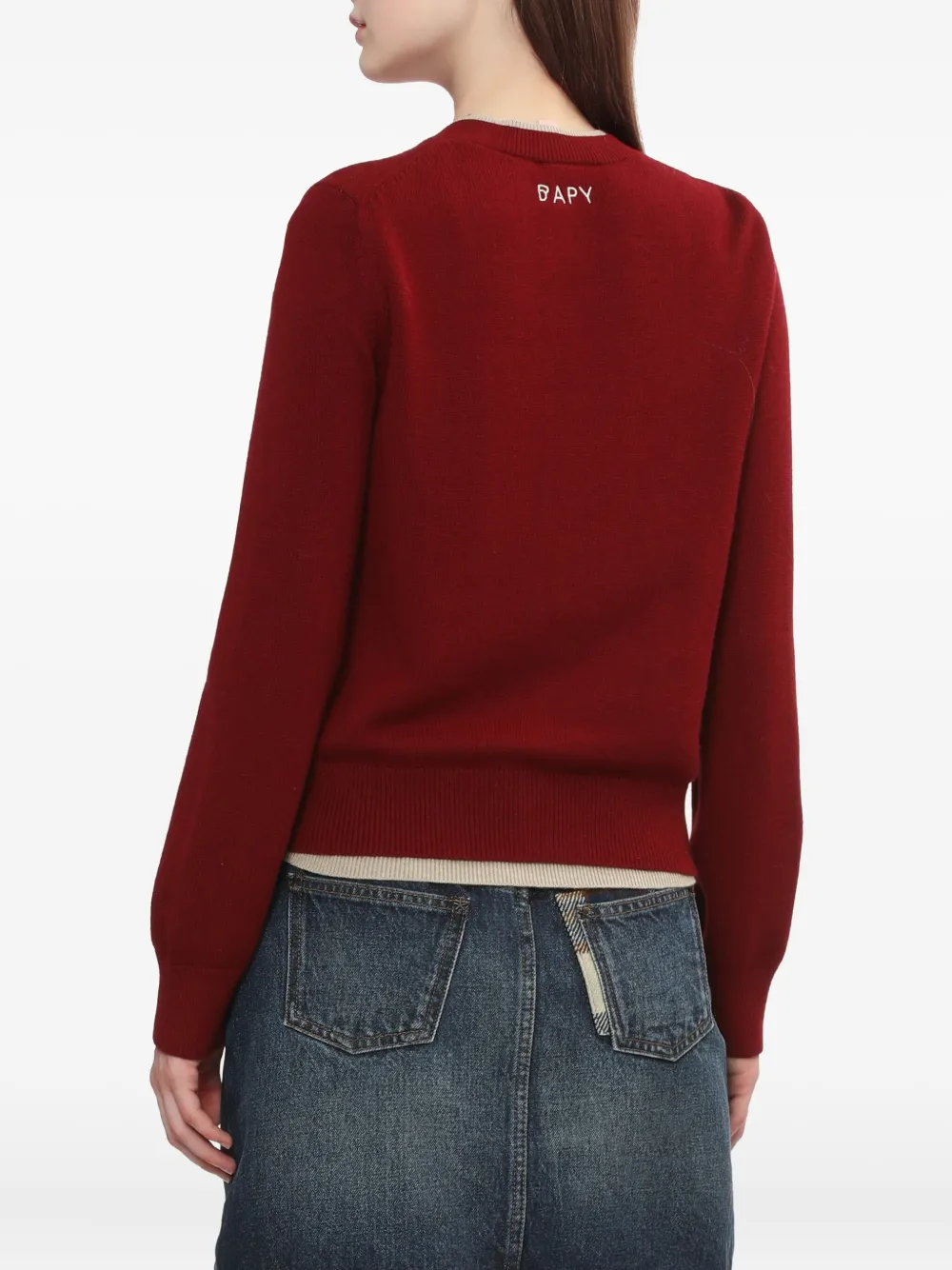 Bapy By *a Bathing Ape® Star-embroidered Cardigan In Red