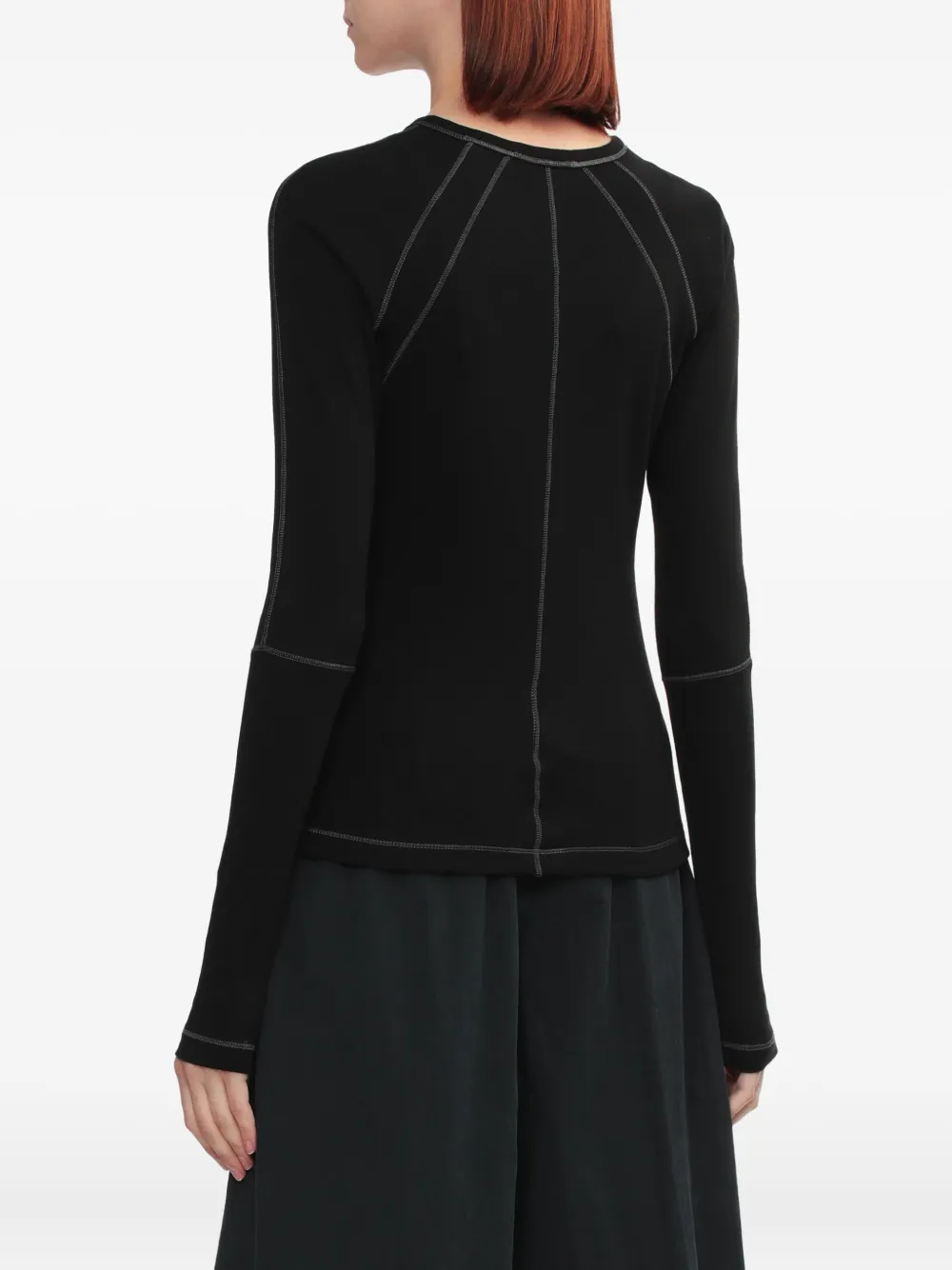 Helmut Lang Seam-detail Top In Black