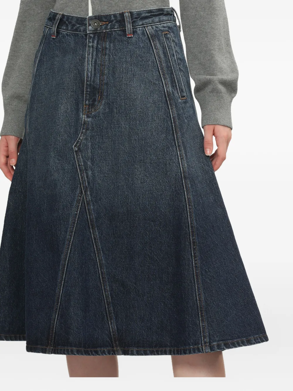 Bapy By *a Bathing Ape® Panelled A-line Skirt In Blue