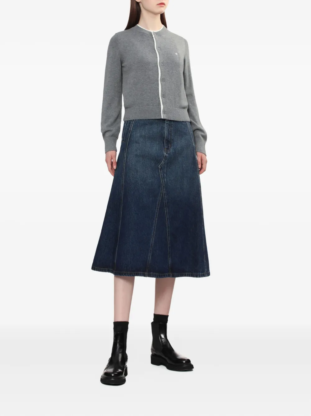Bapy By *a Bathing Ape® Panelled A-line Skirt In Blue