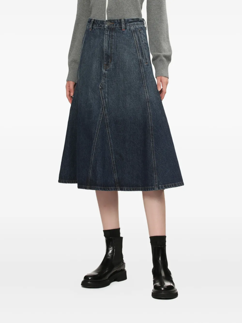 Bapy By *a Bathing Ape® Panelled A-line Skirt In Blue