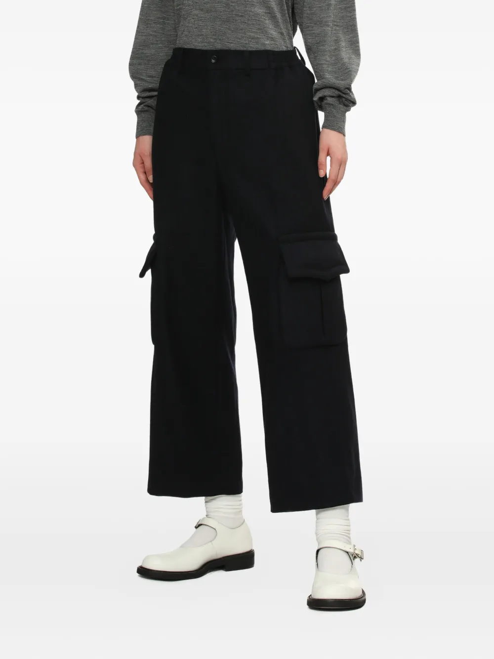 Comme Des Garçons Cargo-pocket Trousers In Black