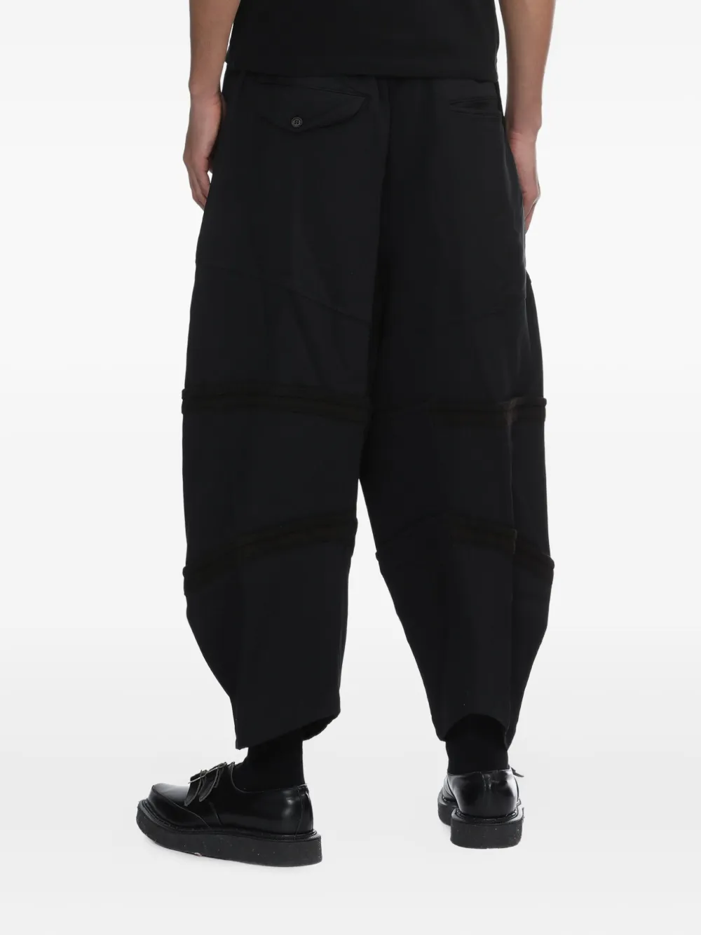 Black Comme Des Garçons Broek met elastische tailleband Zwart