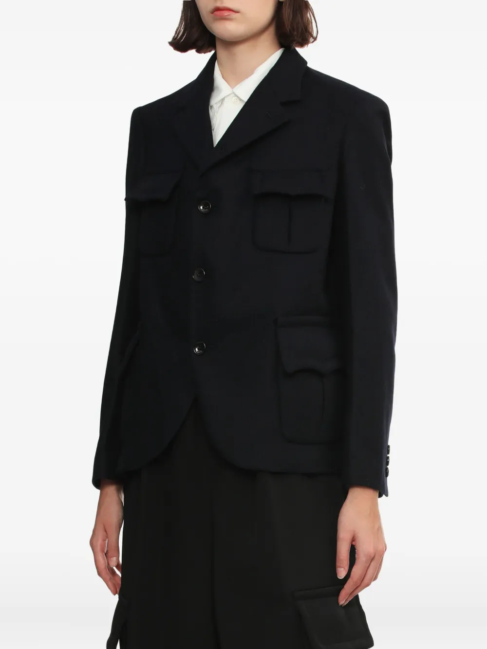 Comme Des Garçons Flap-pocket Jacket In Multi
