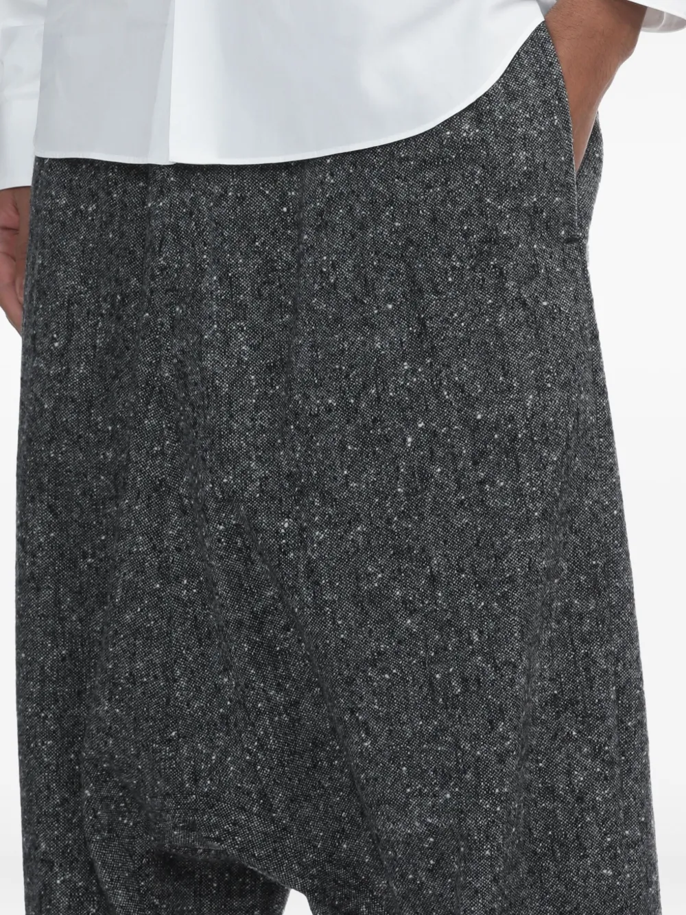 Black Comme Des Garçons Elastische broek Grijs