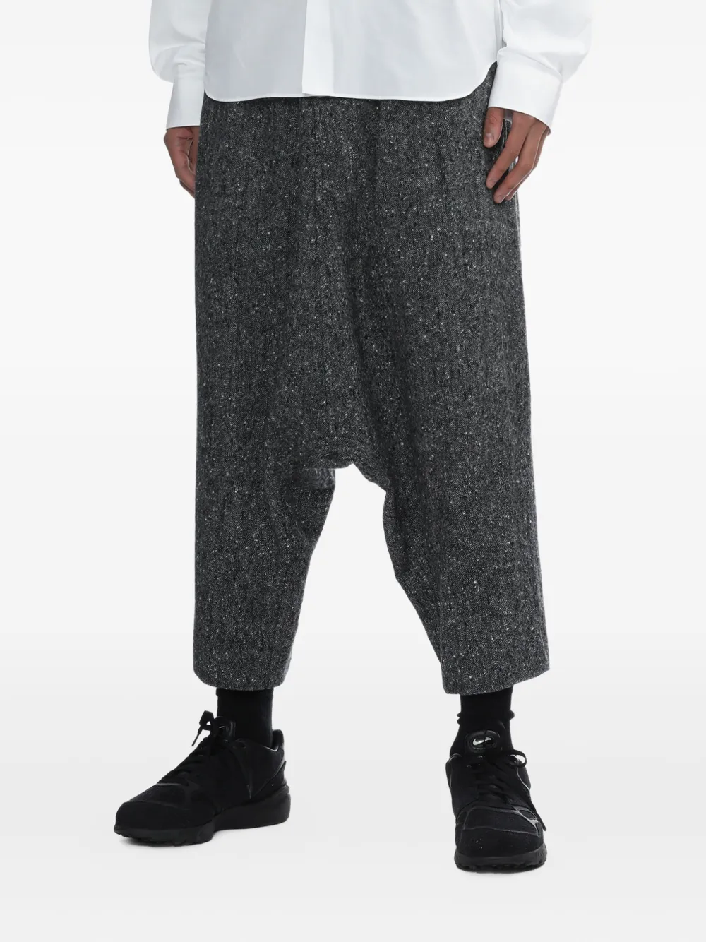 Black Comme Des Garçons Elastische broek Grijs