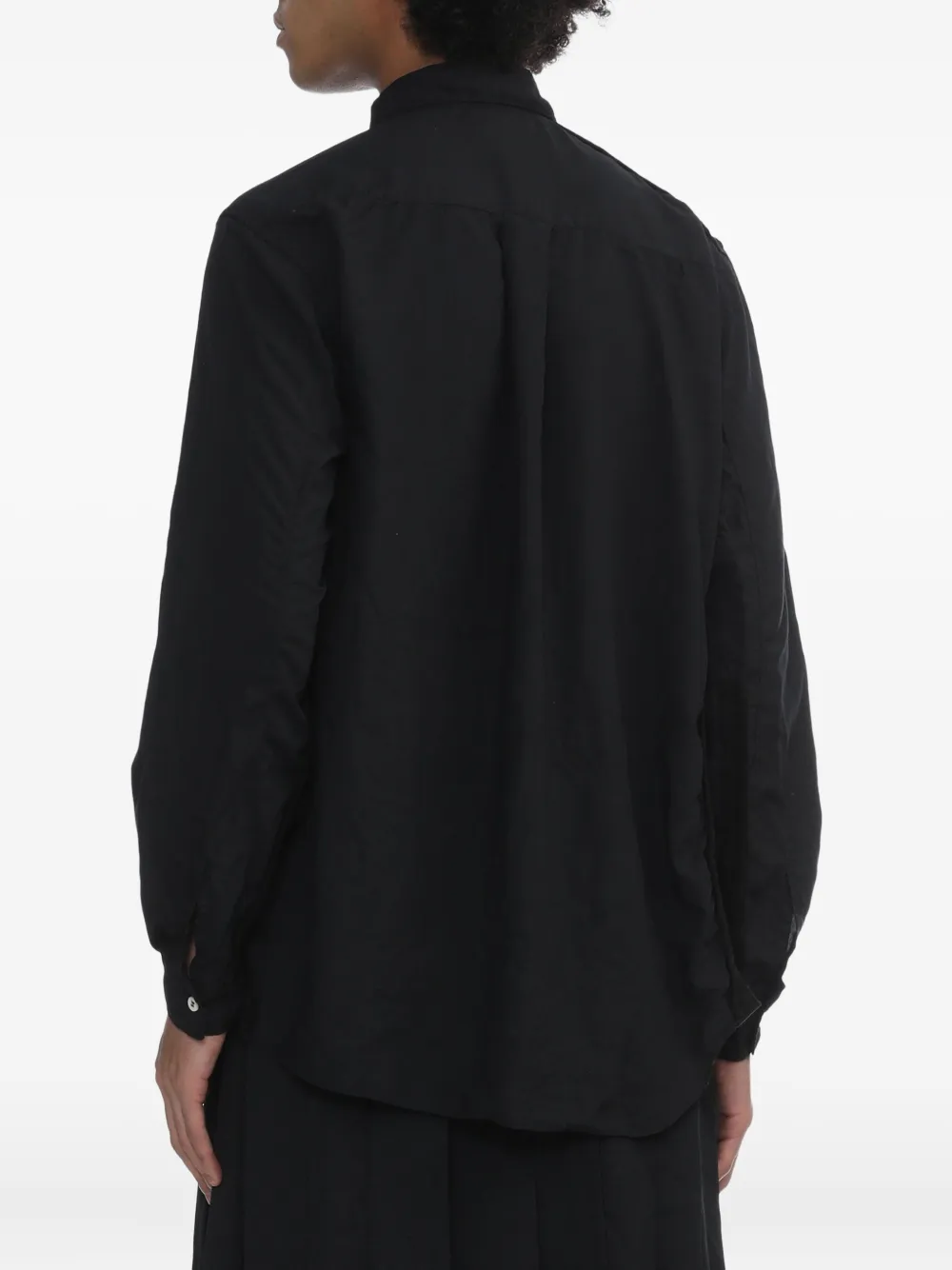 Black Comme Des Garçons Button Long-sleeve Shirt In Black