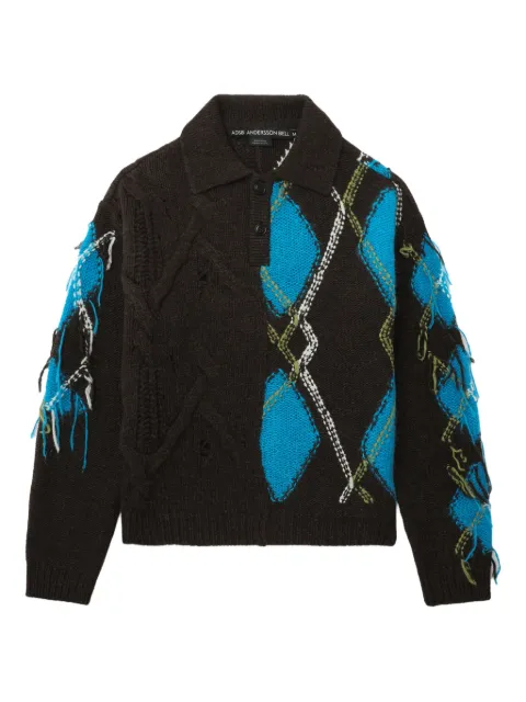 Andersson Bell argyle-pattern cable-knit sweater