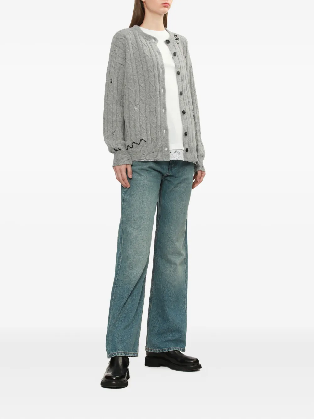 Haikure logo-patch jeans - Blauw