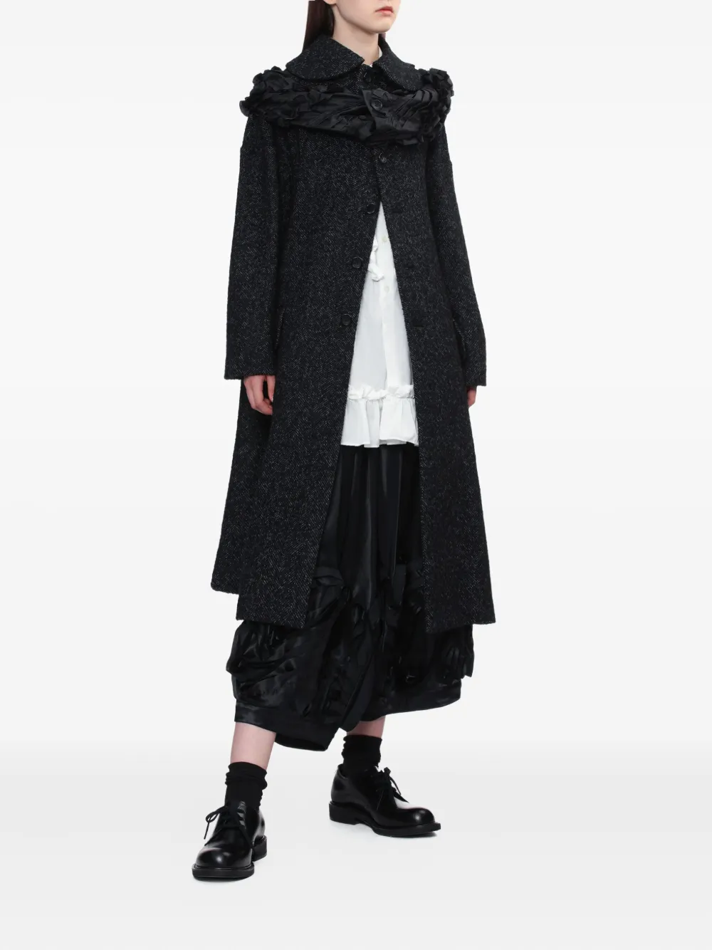 Comme Des Garçons Comme Des Garçons ruffled shirt - Wit