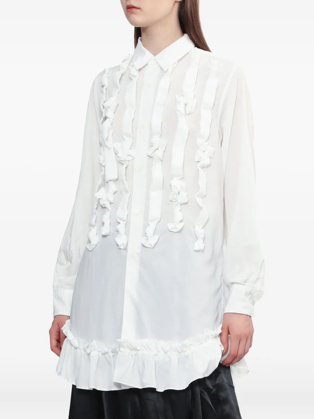 Comme Des Garçons Comme Des Garçons Shirt met ruches Wit
