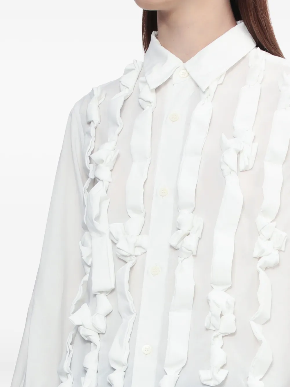 Comme Des Garçons Comme Des Garçons Shirt met ruches Wit