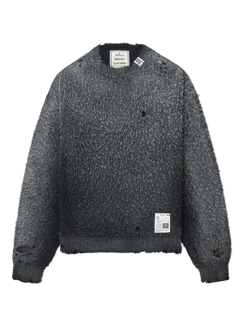 Miharayasuhiro Sun Faded Like Sweater In Black