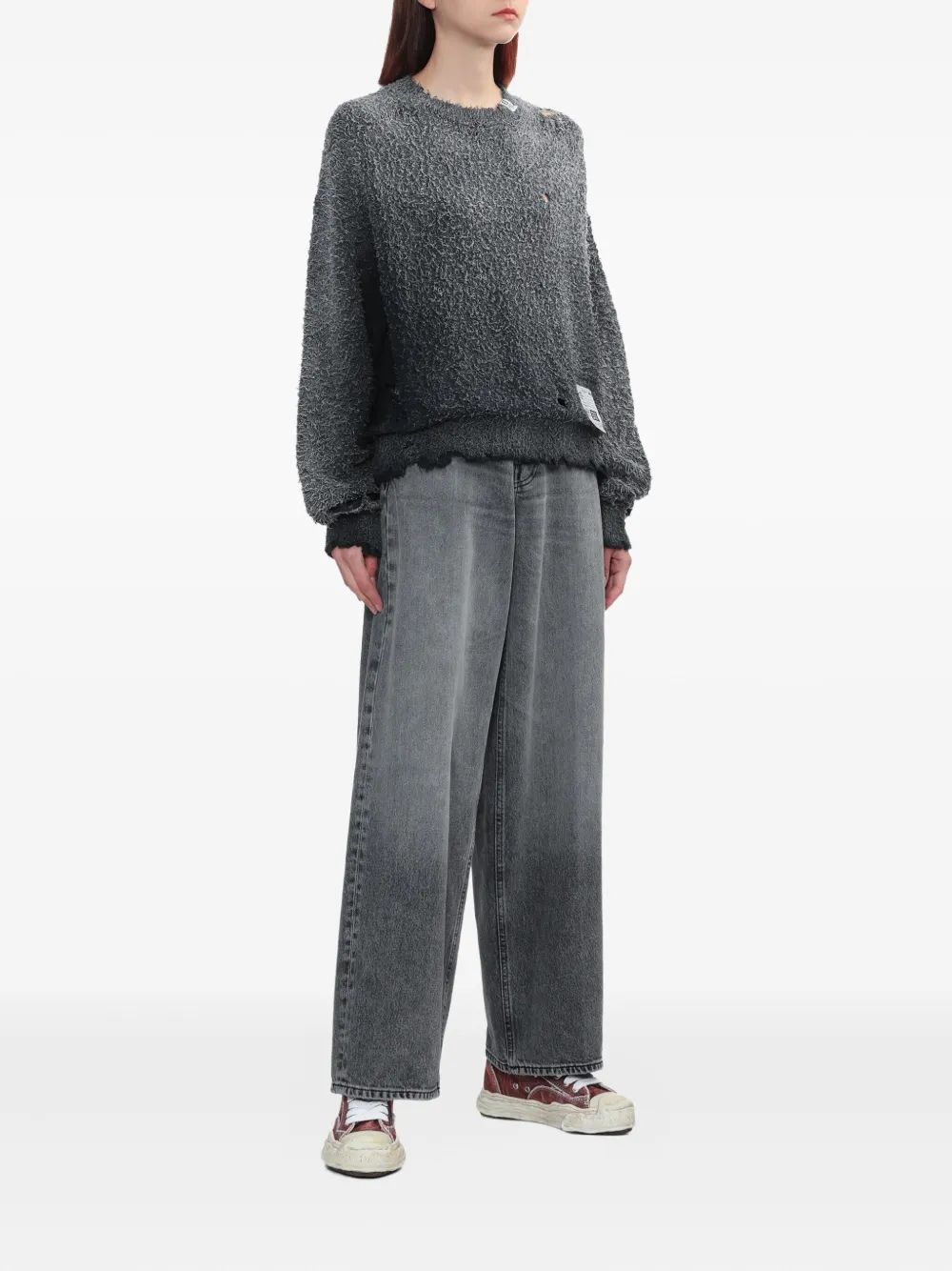 Miharayasuhiro Sun Faded Like Sweater In Black