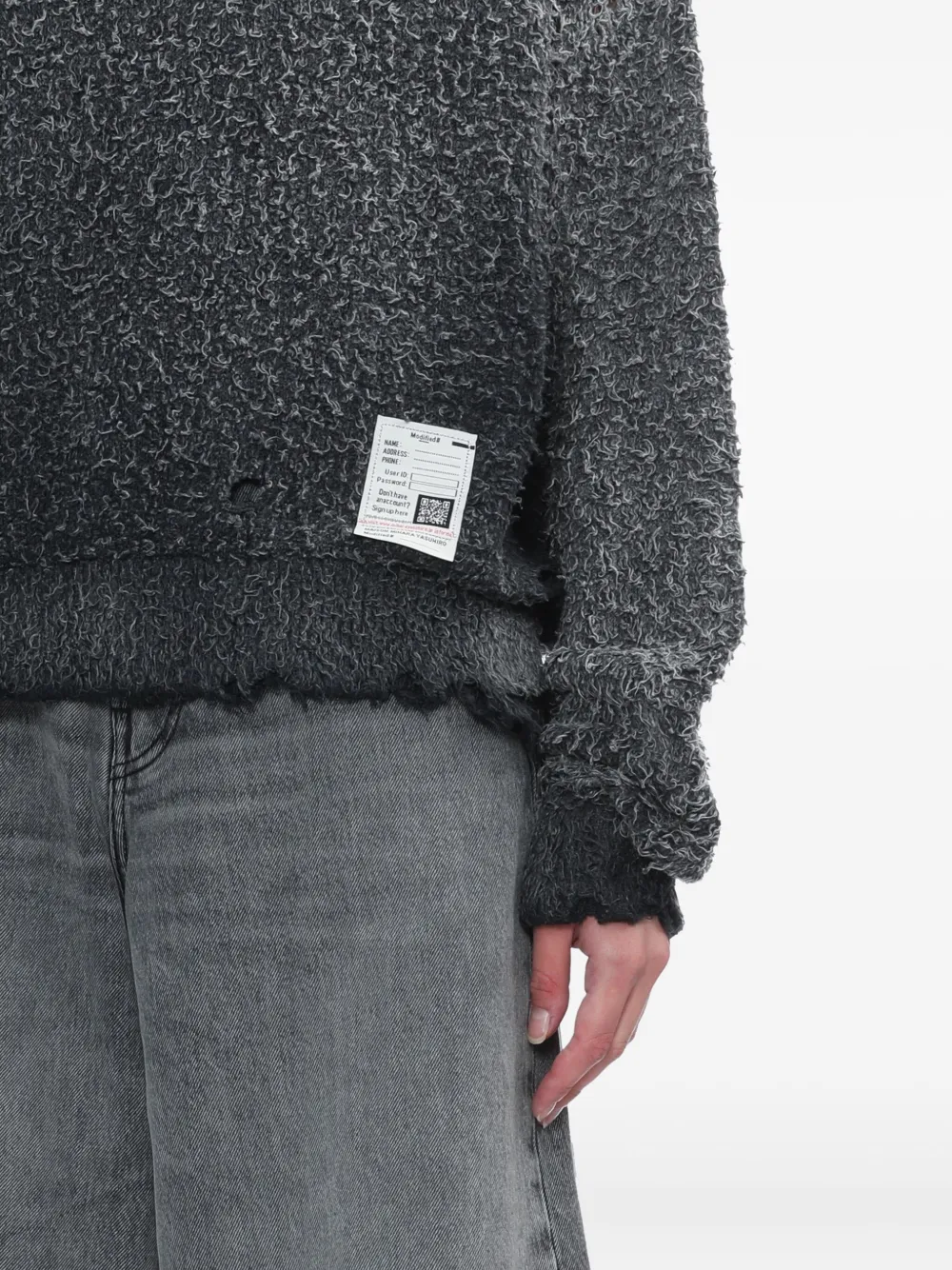 Miharayasuhiro Sun Faded Like Sweater In Black