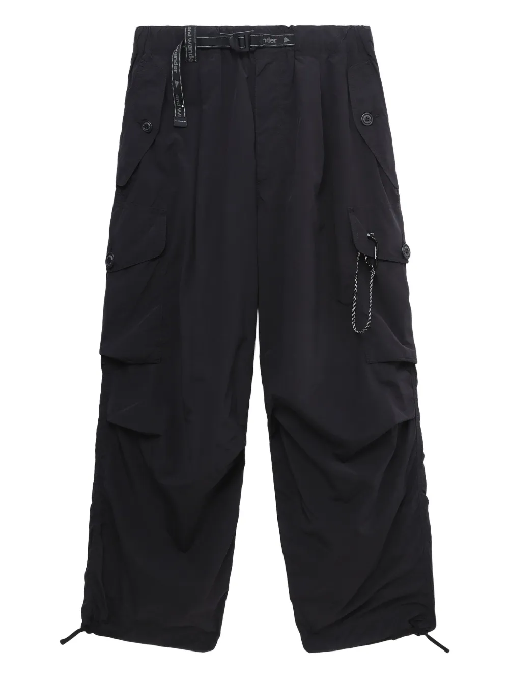 and Wander multiple-pocket cargo pants | Black | Image 1