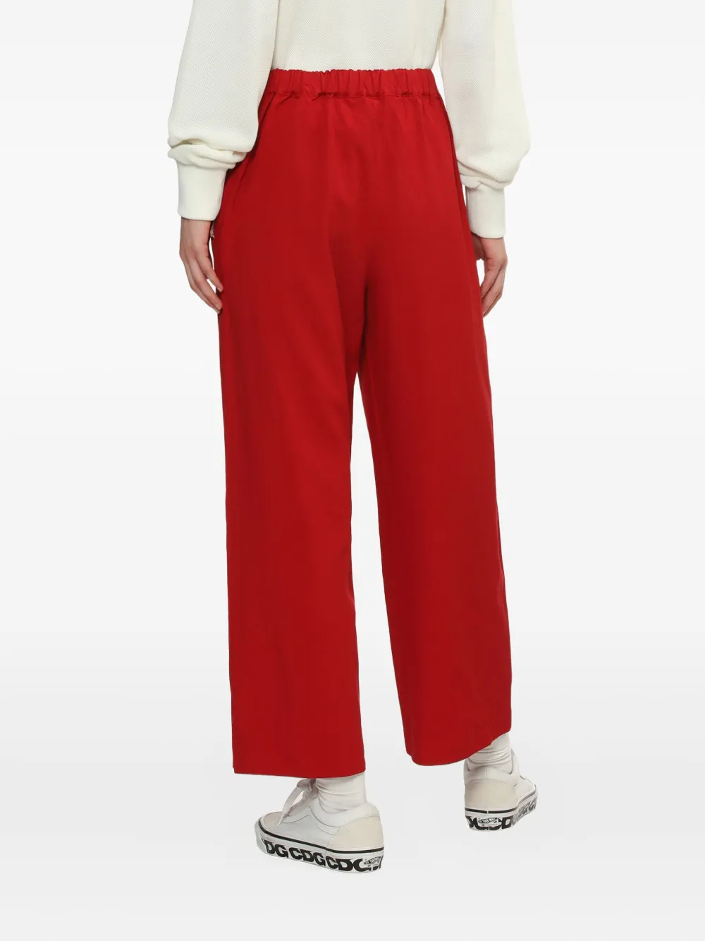 Comme Des Garçons Elasticated-waistband Trousers In Red