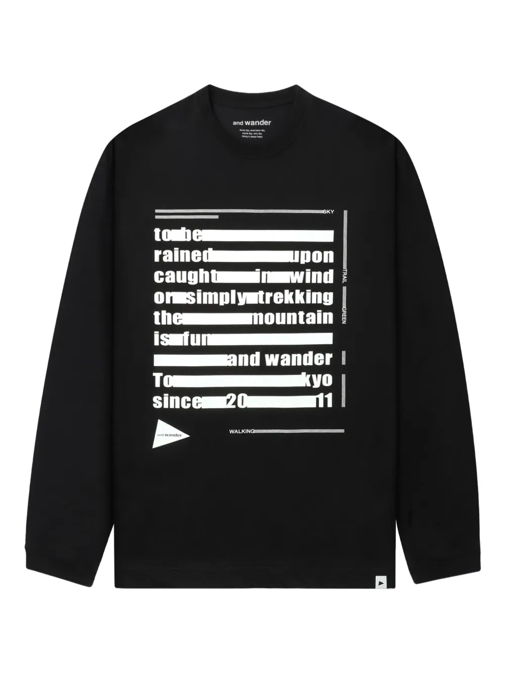 and Wander Sweatshirt mit grafischem Print | Schwarz | Image 1