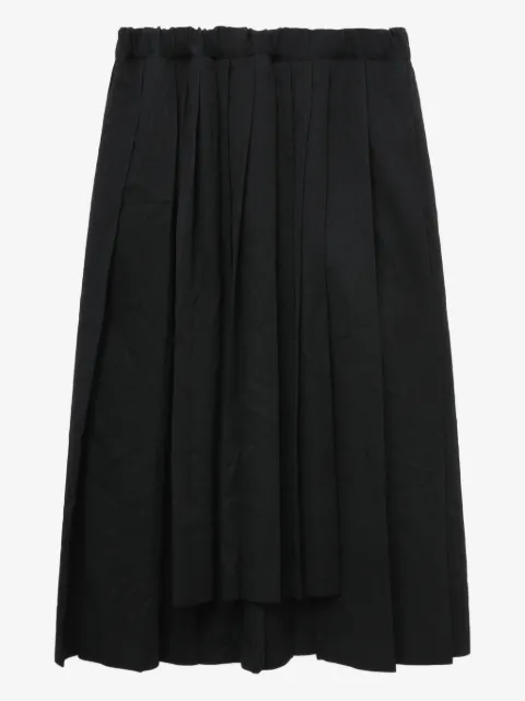 Black Comme Des Garçons pleated midi skirt