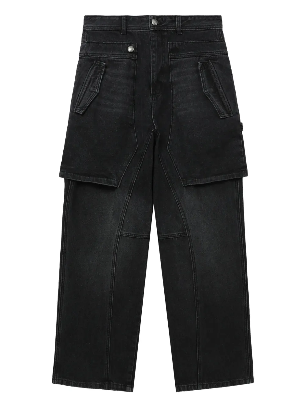 Andersson Bell panelled denim jeans | Black | Image 1