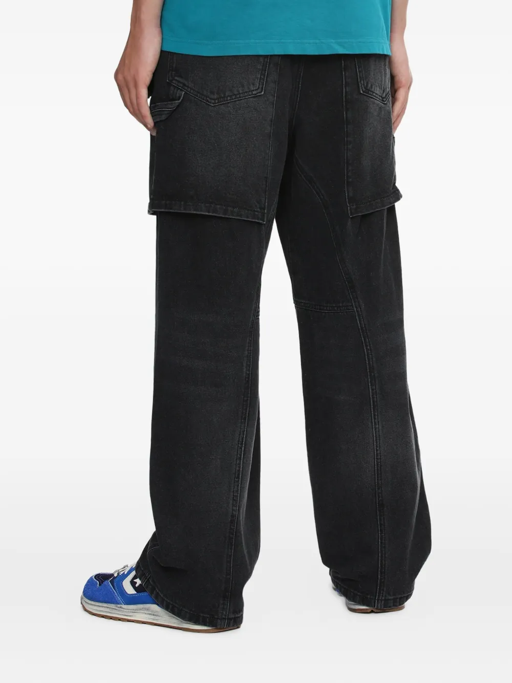 Andersson Bell Panelled Denim Jeans In Black
