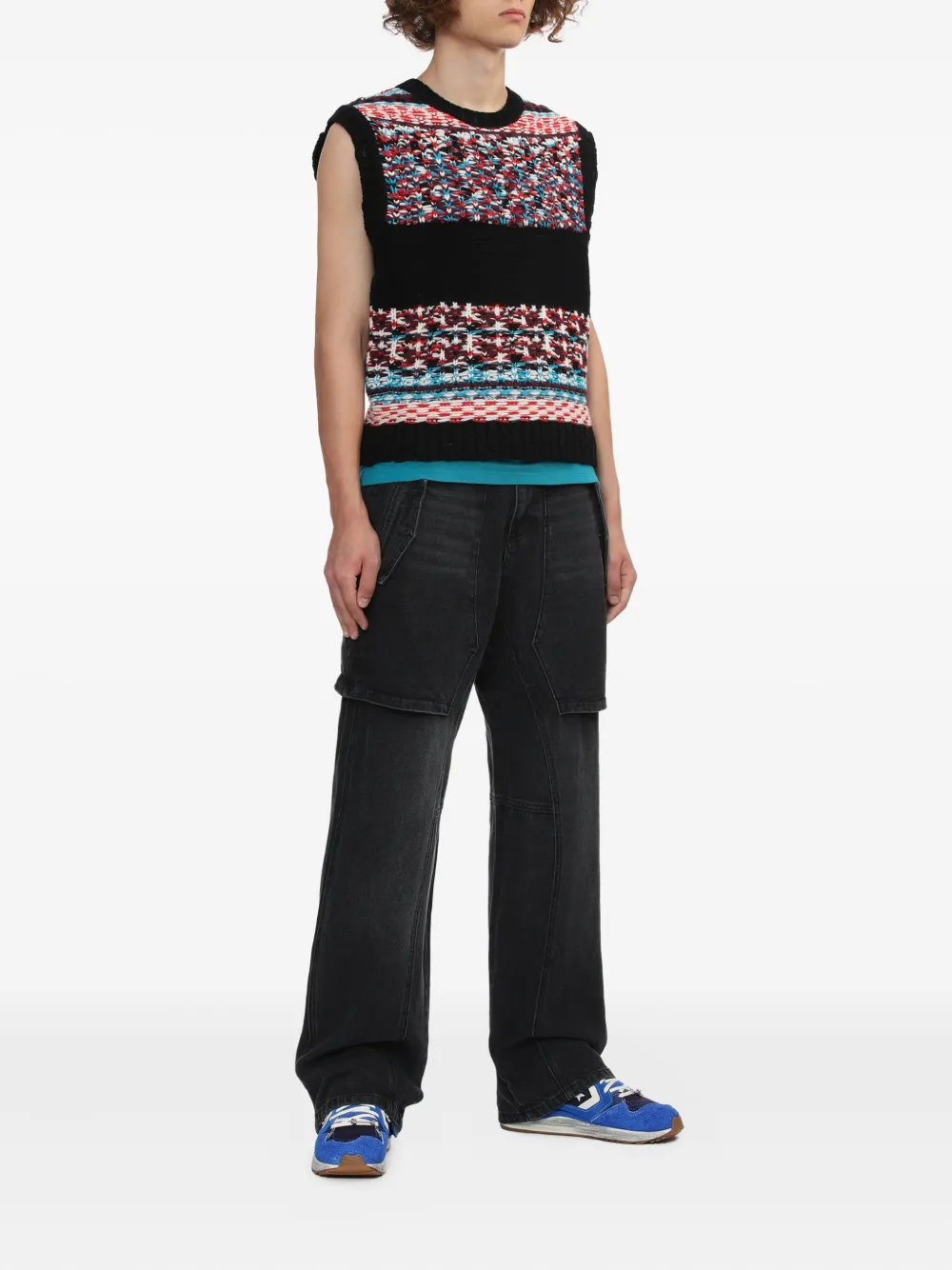 Andersson Bell panelled denim jeans - Zwart