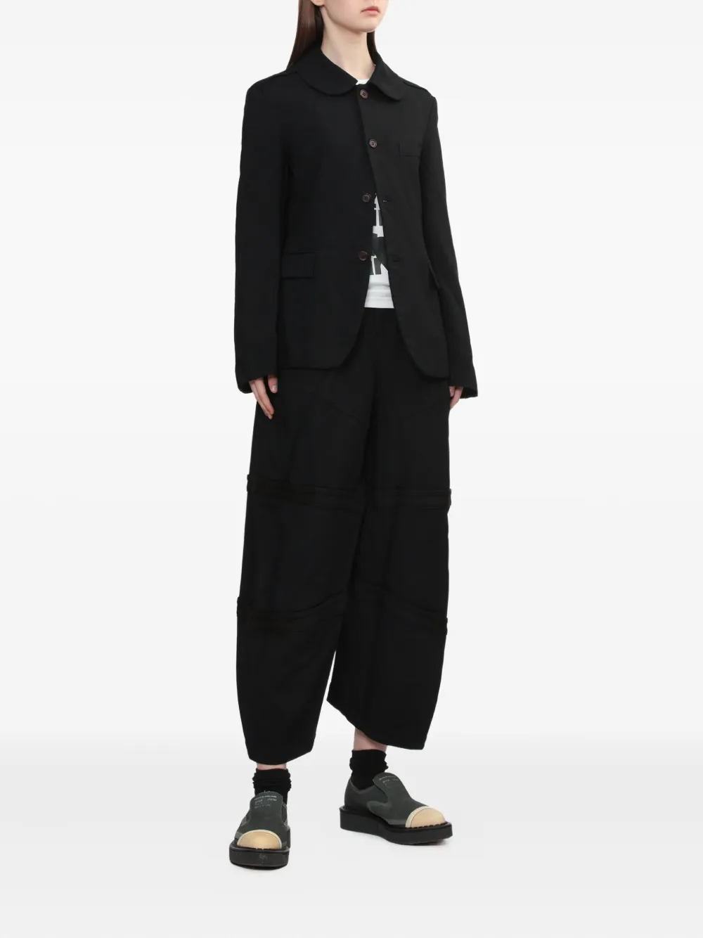 Black Comme Des Garçons x Nike graphic-print T-shirt - Wit