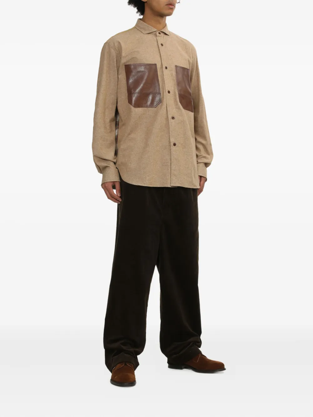Junya Watanabe MAN Overhemd met zak - Beige