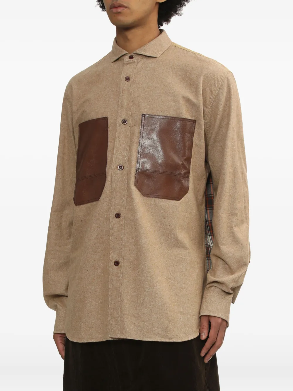 Junya Watanabe Pocket Shirt In Brown