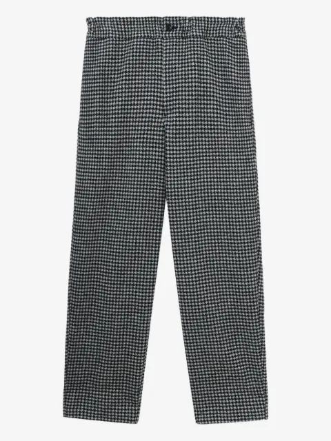 Black Comme Des Garçons houndstooth-pattern trousers