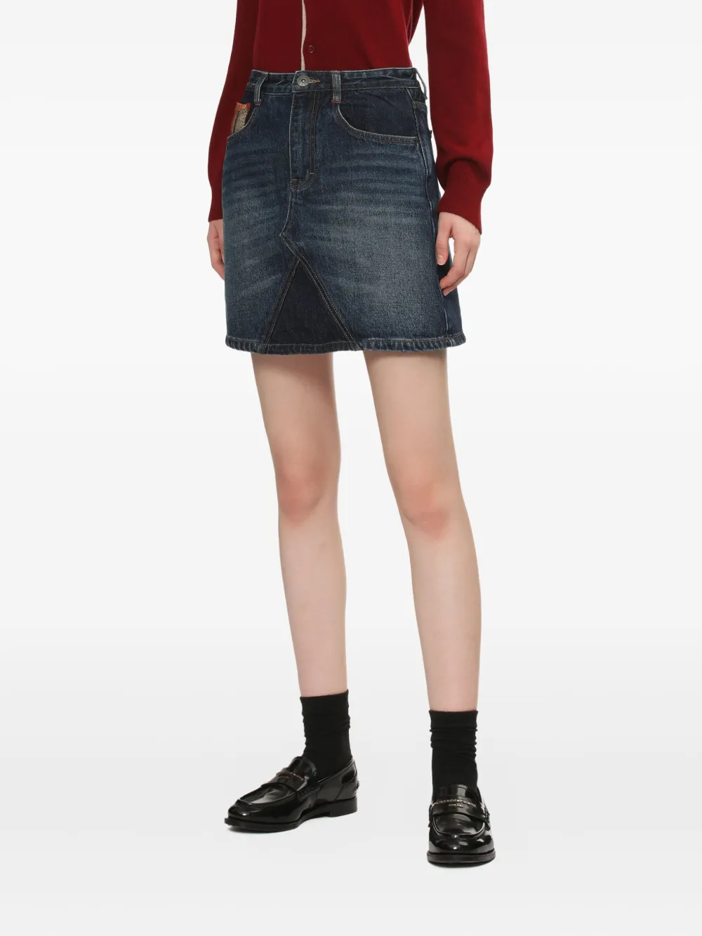 Bapy By *a Bathing Ape® Shadow-patch Mini Skirt In Animal Print