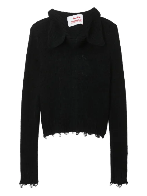 Charles Jeffrey Loverboy button frayed cardigan