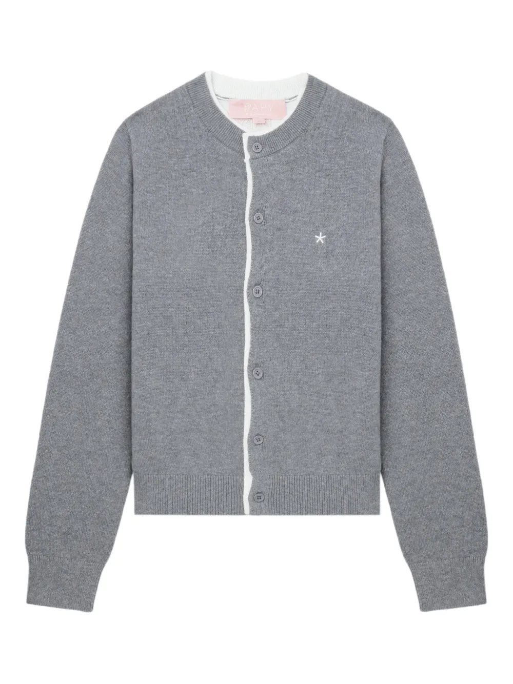 Bapy By *a Bathing Ape® Star-embroidered Cardigan In Gray