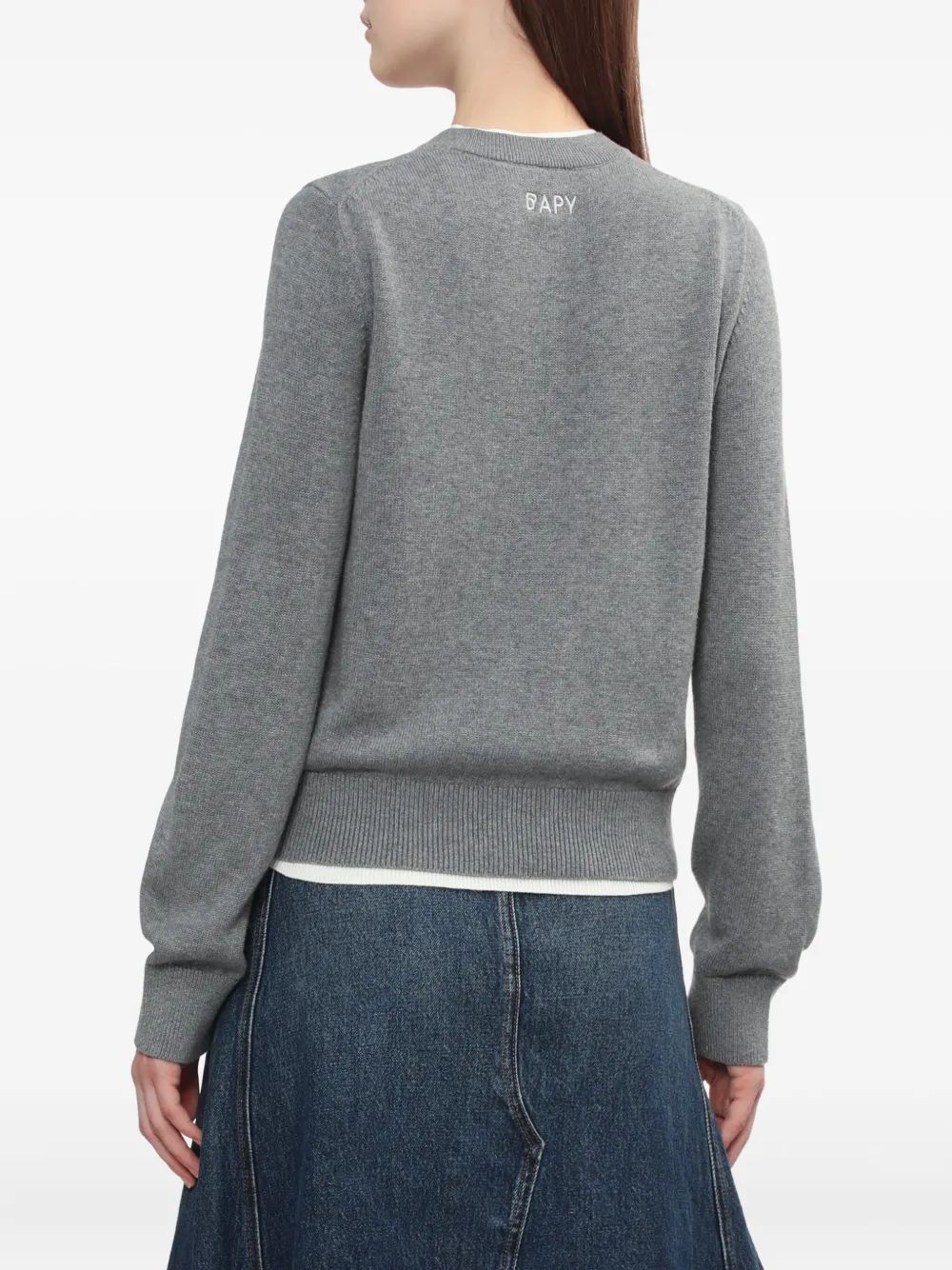 Bapy By *a Bathing Ape® Star-embroidered Cardigan In Gray