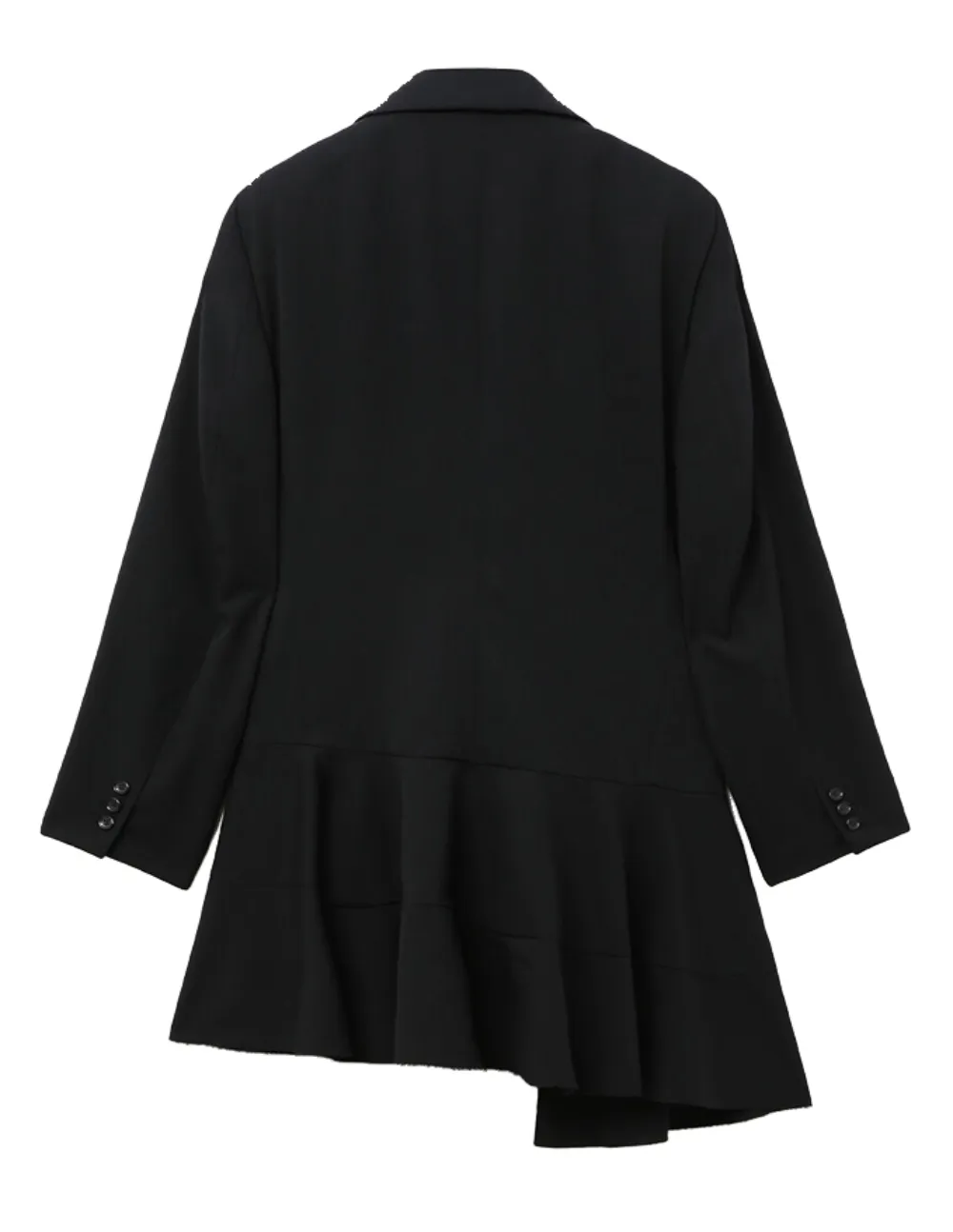 Black Comme Des Garçons peplum-hem coat | Single Breasted Coats | Image 2
