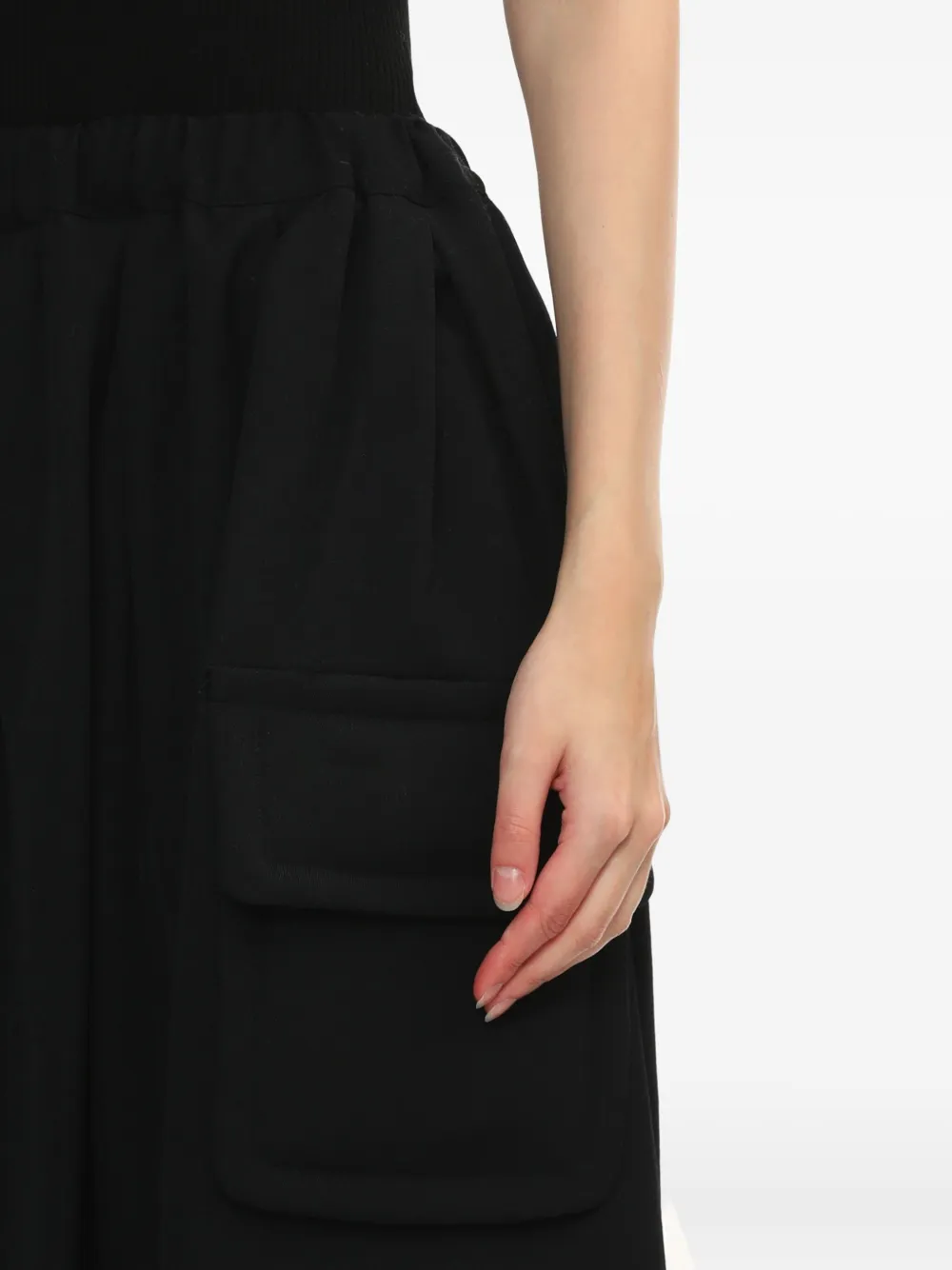 Comme Des Garçons Comme Des Garçons Midi-rok met elastische tailleband Blauw