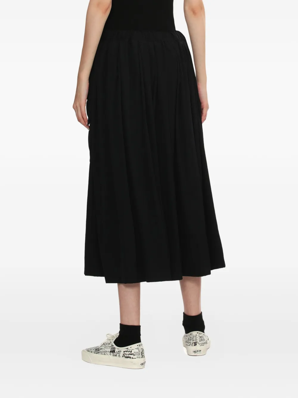 Comme Des Garçons Comme Des Garçons Midi-rok met elastische tailleband Blauw