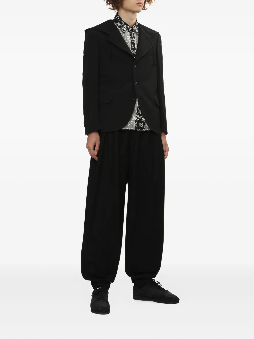 Black Comme Des Garçons elastic-waist trousers | Drop Crotch Pants | Image 2