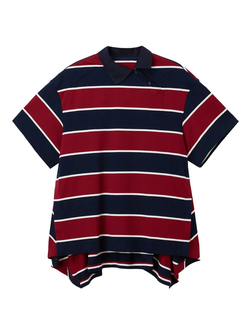 Juun.J playera tipo polo con rayas estampadas | rojo | Image 1