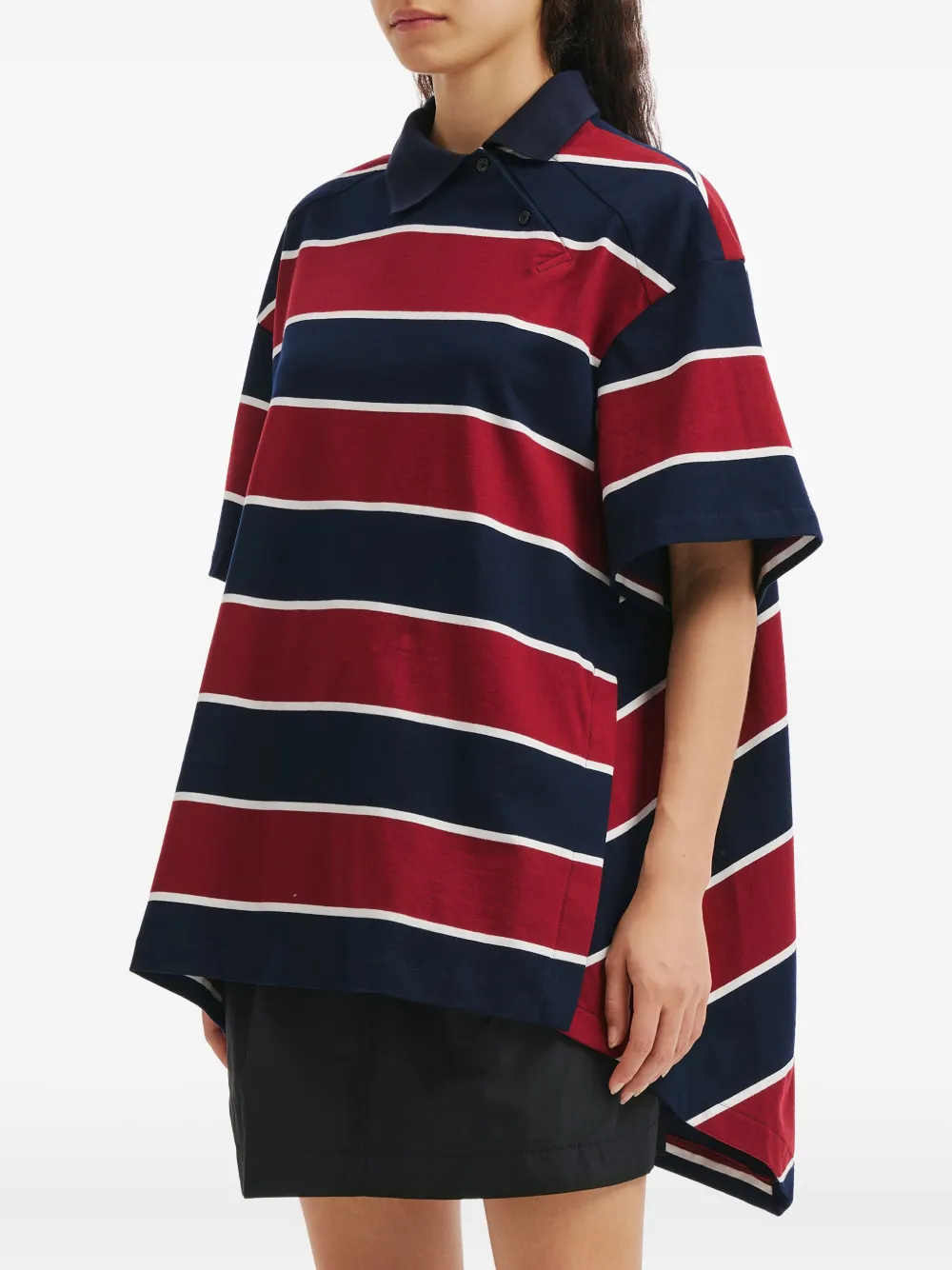 Juun.J Gestreept poloshirt Rood