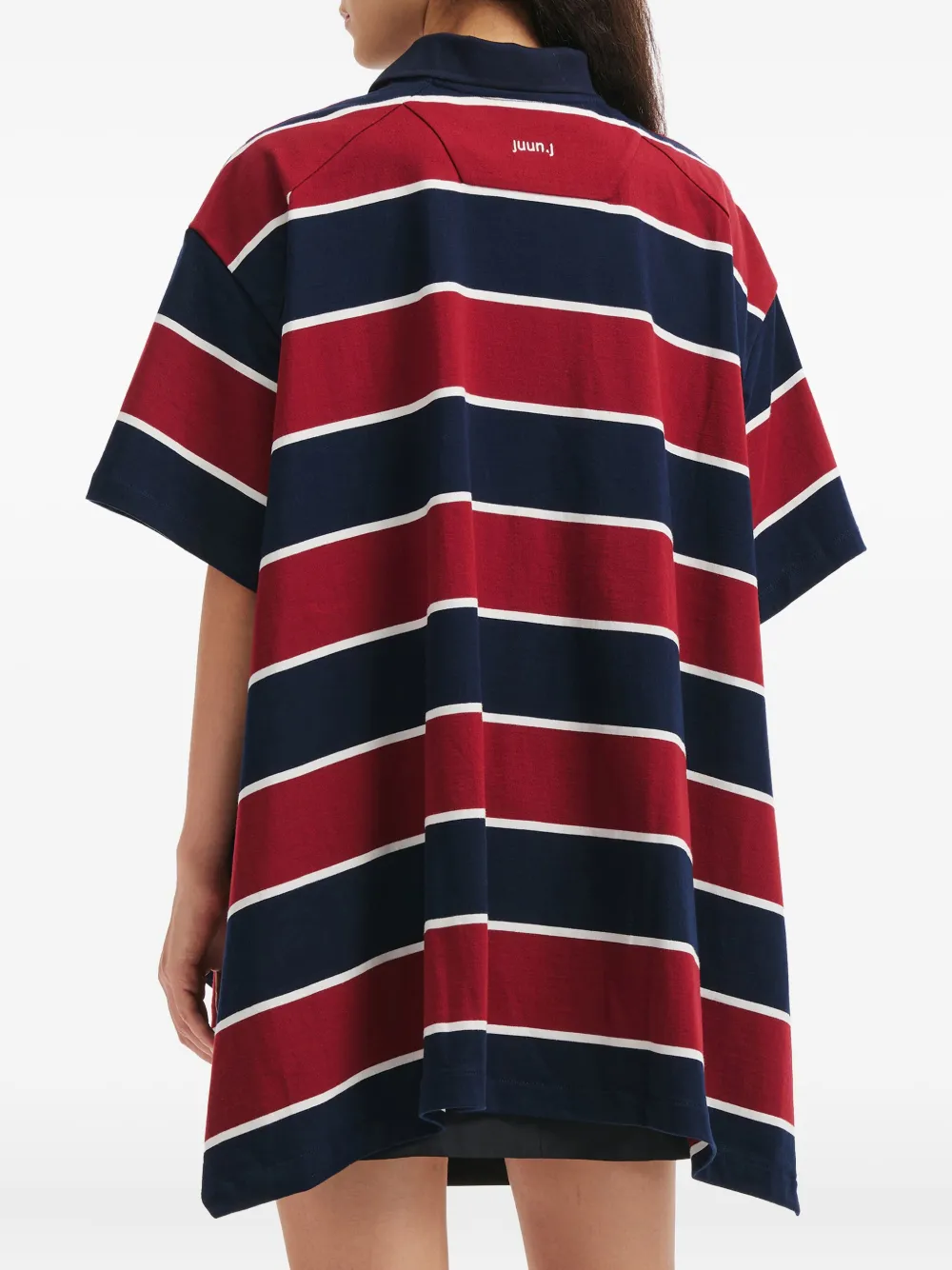 Juun.J Gestreept poloshirt Rood