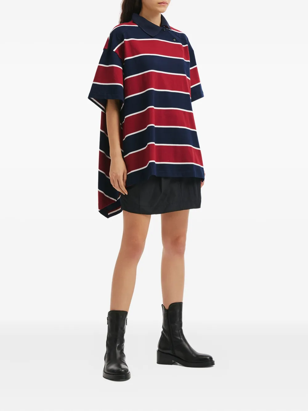Juun.J Gestreept poloshirt - Rood