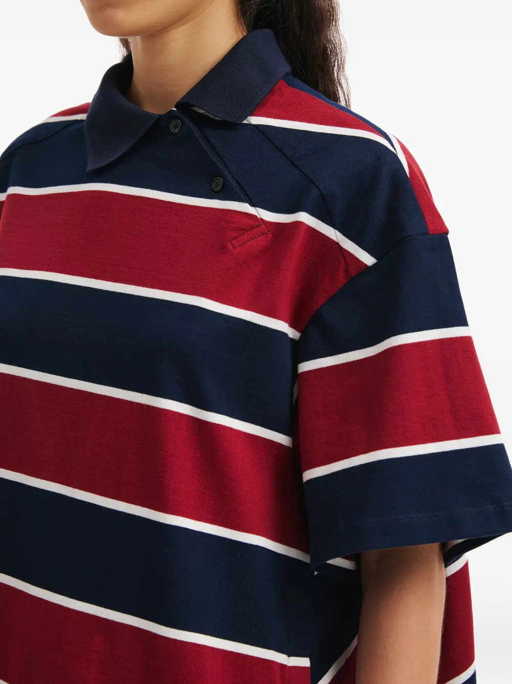 Juun.J Gestreept poloshirt Rood