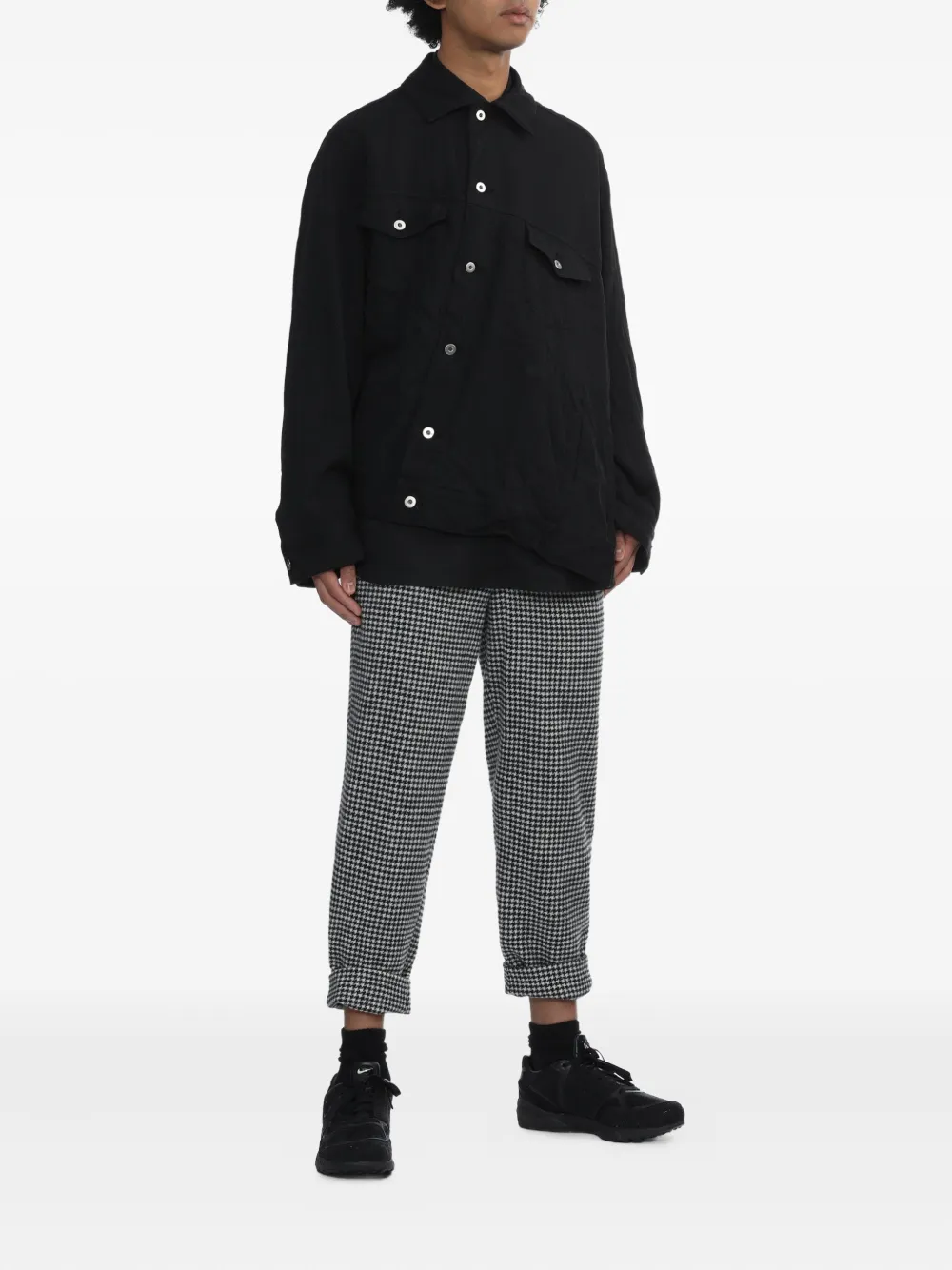 Black Comme Des Garçons buttoned pocket overshirt | Shirt Jackets | Image 2