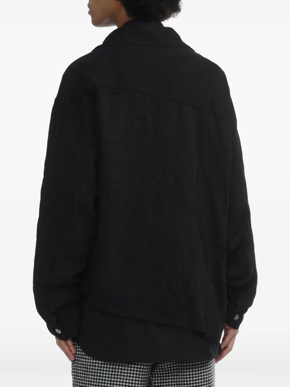 Black Comme Des Garçons Shirtjack met zak en knopen Zwart