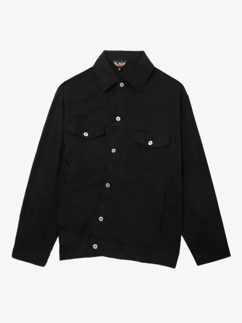 Black Comme Des Garçons buttoned pocket overshirt