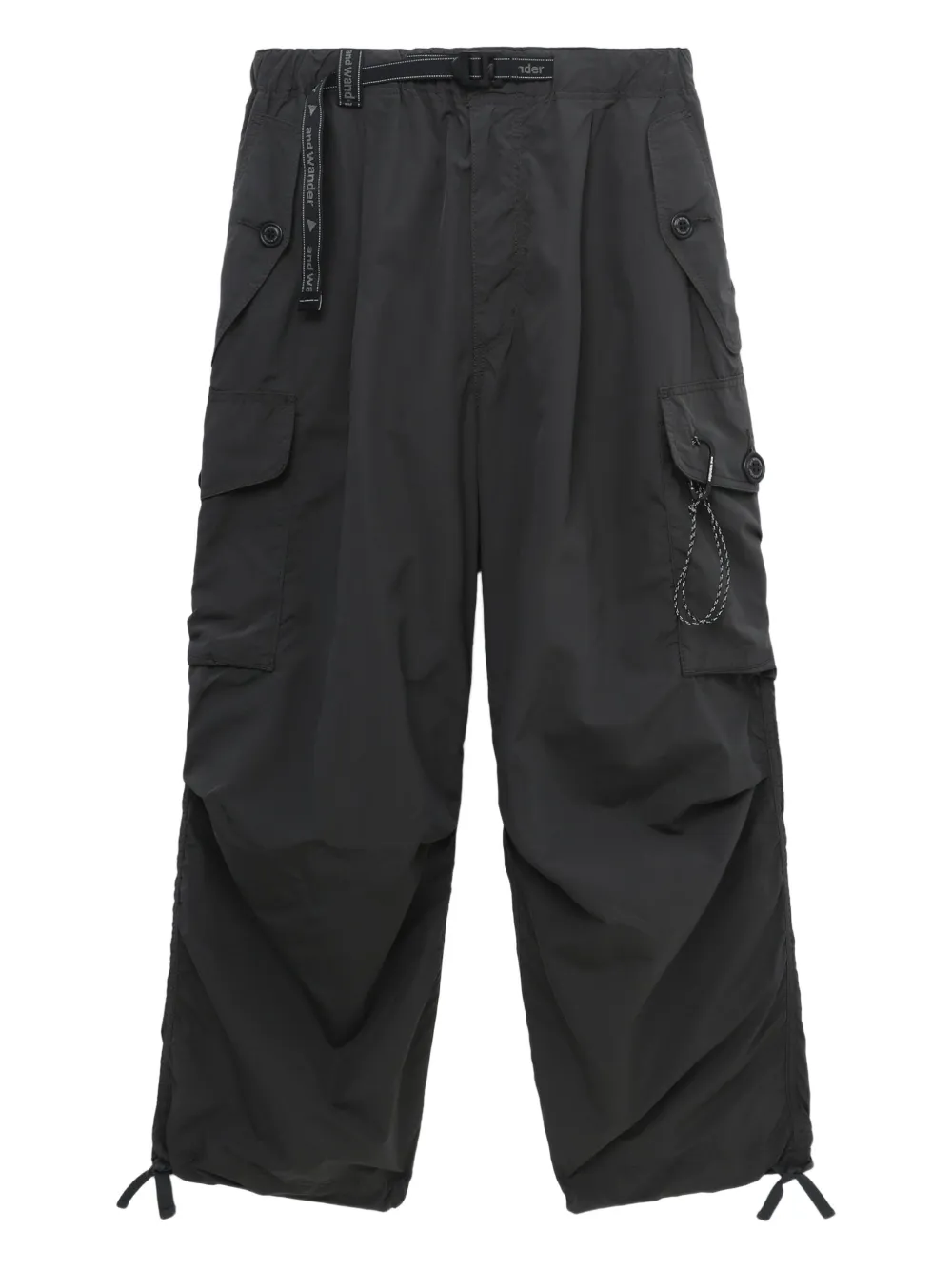 and Wander multiple-pocket cargo pants | Black | Image 1