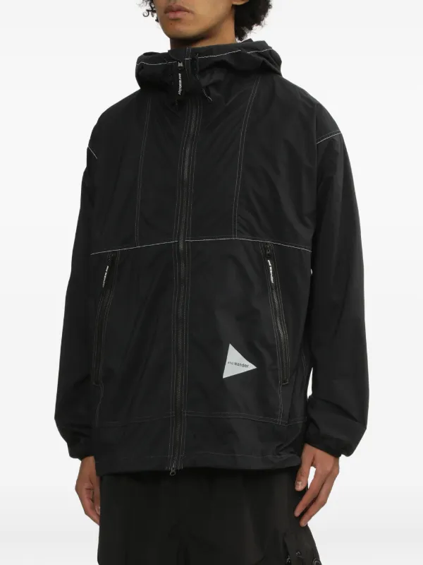 And Wander フーデッド ジャケット | ブラック | FARFETCH JP